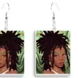 Artistic Earrings with Portrait Design